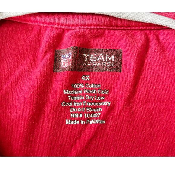 NFL Team Apparel Red Kansas City Chiefs Long Sleeve Tee Mens Size 4X - Picture 3 of 6